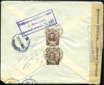 Stamp of Russia » Russia Post in China - Chinese Eastern Railway 1915 Registered cover to Denmark with vertical pai