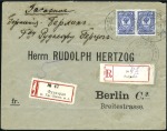 Stamp of Russia » Russia Post in China - Chinese Eastern Railway 1914 Registered cover to Germany with 10k Arms pai