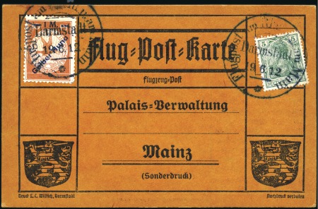 Stamp of Germany » German Empire Germany 1912 "Gelber Huna" variety on card