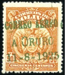 Stamp of Bolivia Bolivia 1925 Sucre/Oruro/La Paz special ovpts set