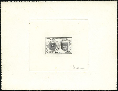 Stamp of Peru Peru 1957 French Expo die proofs lot of 6 diff