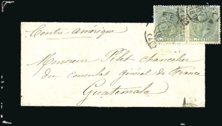Stamp of Spain 1881 (Nov 5) Mourning cover from Seville to GUATEM