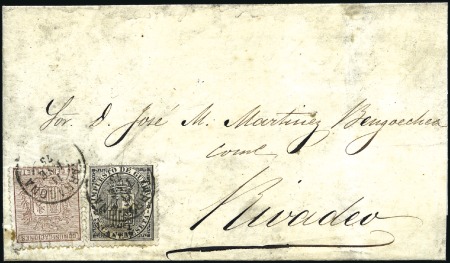 Stamp of Spain 1875 (Jan 11) Wrapper from Tarragona to Rivadeo (L