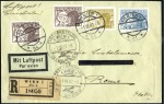 Stamp of Austria 1922-27, Group of 9 Airmail covers or cards incl. 