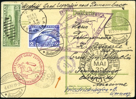 Stamp of Germany » German Empire 1930 (May-June) Zeppelin Europe - Pan American Rou