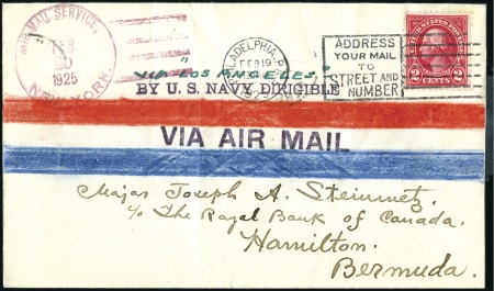 Stamp of United States 1925 Zeppelin ZR3, the "Los Angeles," group of flo