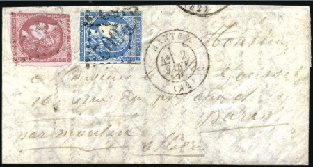 Stamp of France » Guerre de 1870-1871 Boule de Moulins de Nantes 02.01.71 pour Paris ave