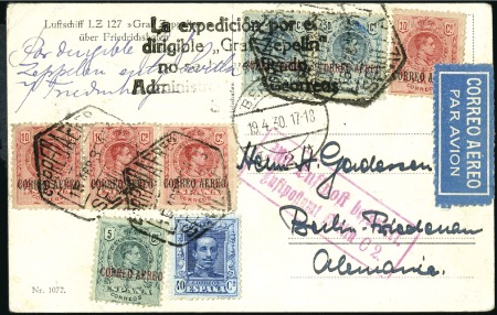 Stamp of Spain 1930 (15-17 April) Zeppelin Spain Return Flight pp