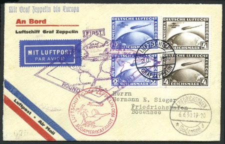 Stamp of Germany » German Empire 1930 (May) Zeppelin South America Flight, "on boar