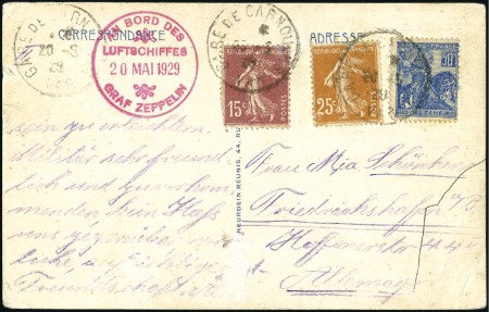 Stamp of France 1929 (May) abortive Zeppelin 1st America Flight fo