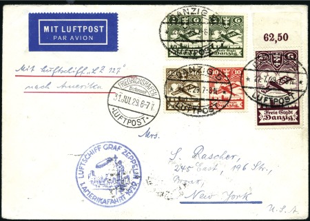Stamp of Germany » Danzig 1929 (July) Zeppelin 1st America Flight, 2nd attem
