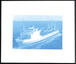 Stamp of Kuwait 1986 10th Anniversary of Arab Shipping proofs on a