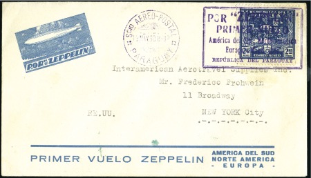 Stamp of Paraguay 1930 (May) Zeppelin Pan-American Flight, cover wit
