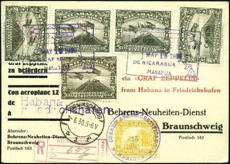Stamp of Nicaragua 1930 (May-June) Zeppelin Pan-America Flight, regis