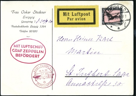 Stamp of Germany » German Empire 1930 (Sept. 5-6) Zeppelin Leipzig & Görlitz Flight