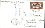 Stamp of Egypt 1931 (April) Zeppelin Egypt Flight, two ppcs, one 