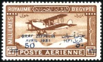 Stamp of Egypt 1931 (April) Zeppelin Egypt Flight, two ppcs, one 