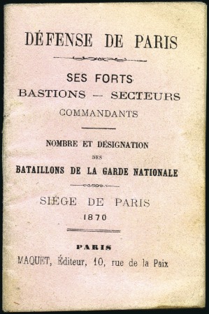 Stamp of France DEFENSE DE PARIS - ses forts - Bastions - secteurs