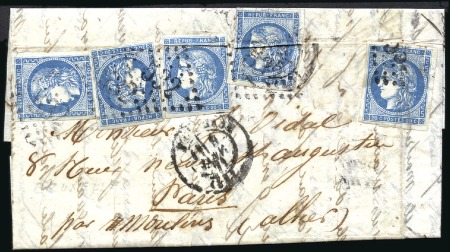 Stamp of France » Guerre de 1870-1871 Boule de Moulins écrite à Bruxelles et postée à Bo