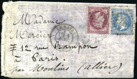Stamp of France WDN see GC
Boule de Moulins avec 80c lauré +20c L