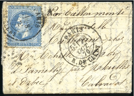 Stamp of France LE COLONEL CHARRAS Ballon monté pour le Calvados a