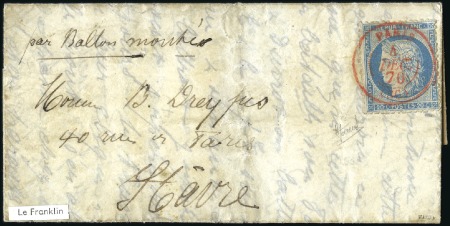 Stamp of France LE FRANKLIN Texte en yiddish et en français sur Ba