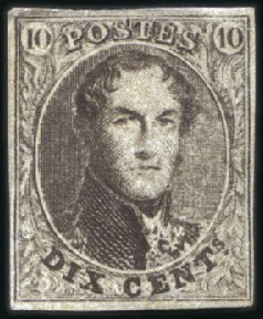 Stamp of Belgium » Belgique. 1861 Médaillons allongés - Émission 10c Brun, petit ensemble de quatre timbres neufs m