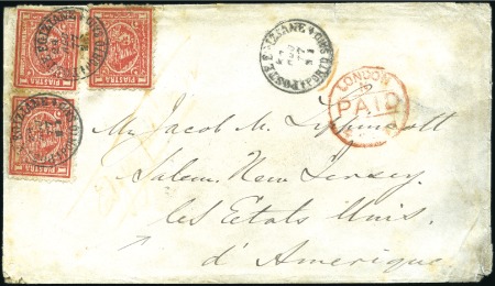 Stamp of Egypt » 1874 Bulaq 1877 (Oct 24) Envelope from Port Said to the USA w