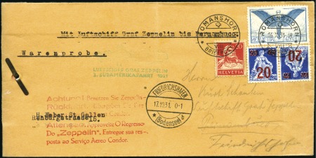 Stamp of Switzerland / Schweiz 1931 (October) Zeppelin 3rd South America Flight,