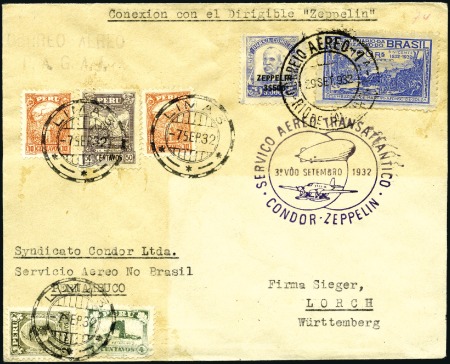 Stamp of Peru 1932 (Sept.-Oct.) Zeppelin 7th South America Fligh