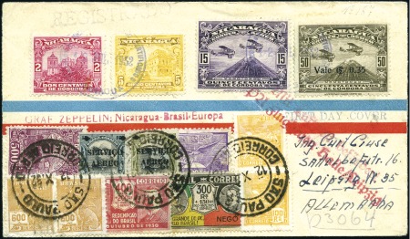 Stamp of Nicaragua 1932 (Oct.) Zeppelin 8th South America Flight, MIX
