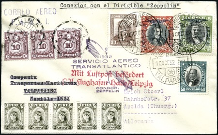 Stamp of Peru 1932 (Oct.) Zeppelin 8th South America Flight MIXE
