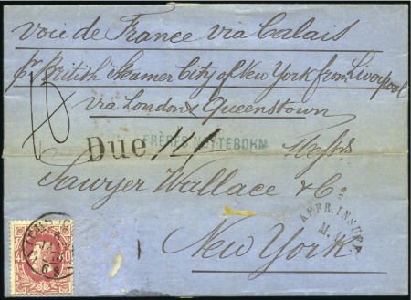 Stamp of Belgium » Belgique. 1869-83 Nouveaux types et nouvelles valeurs - Émission 40c rose-carmin obl. Anvers 06.01.75 (un timbre ma