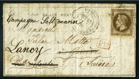 Stamp of France Deux ballons montés pour Lancy, Canton de Genève e