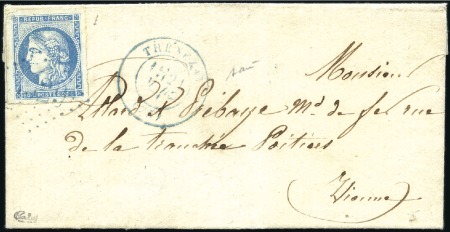 Stamp of France 1870 20c Bordeaux type II R2 avec superbes marges,