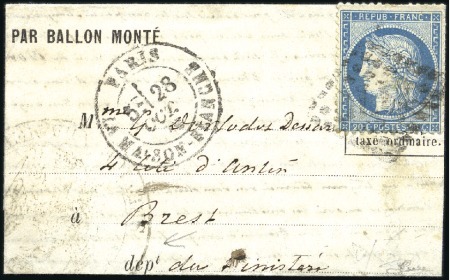 Stamp of France Ballon monté avec sa réponse directe

LE COLONEL