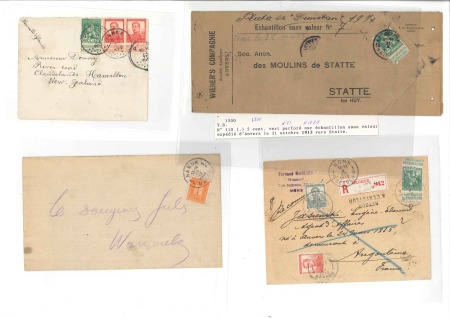 Stamp of Belgium » General issues from 1894 onwards 1912 Pellens, petit ensemble de sept lettres et documents (8)