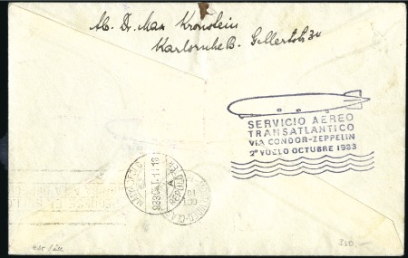 Stamp of Hungary 1933 (Oct.) Zeppelin Chicago Flight cover with Hun