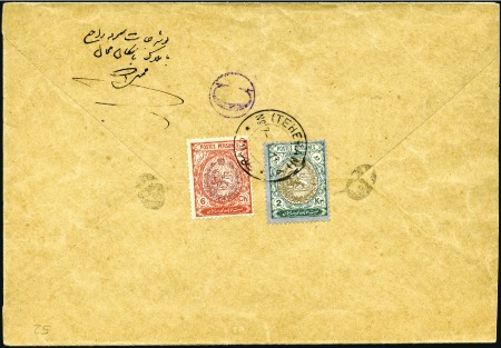 Stamp of Unknown 1909 Coat of Arms Issue: 2Kr + 6Ch tied to back of