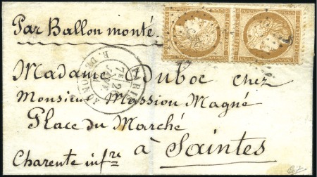 Stamp of France 10c Siège en paire TETE-BECHE VERTICALE

Rarissi