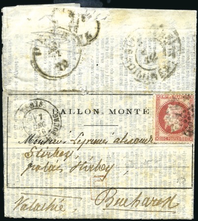 Stamp of France Rarissime journal LE SOIR pour la ROUMANIE

LE G