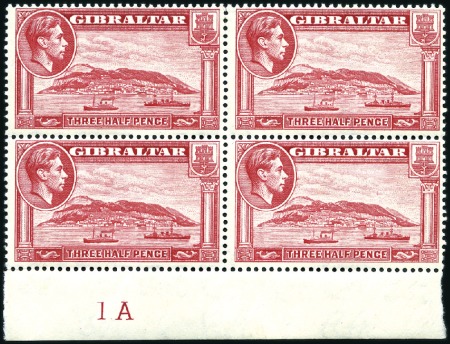 Stamp of Gibraltar 1938 Definitives 1 1/2d carmine perforation 13 1/2