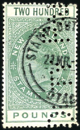 Stamp of New Zealand 1893-1934 Postal fiscals selection of 34 mostly hi