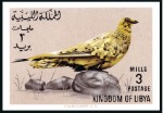 Stamp of Libya 1965 Birds imperf. proofs on 3 pages from the Cour