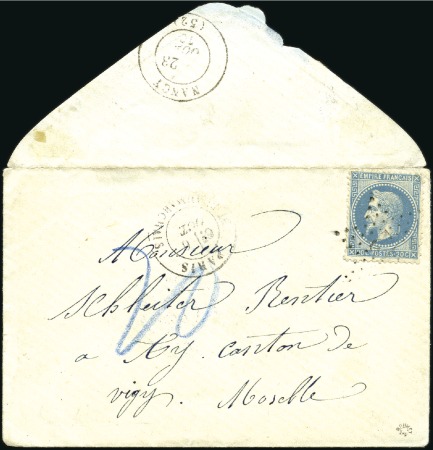 Stamp of France Rare cachet de NANCY suite à la censure prussienne