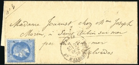 Stamp of France » Guerre de 1870-1871 Lettre de Jouaust, fondateur de la Gazette des Abs