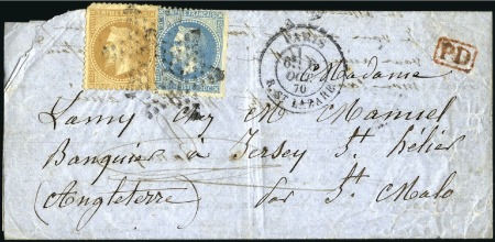 Stamp of France Ballon monté pour Jersey avec sa réponse directe
