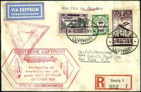 Stamp of Germany » Danzig 1933 (Oct.) Zeppelin "Century of Progress" (Chicag