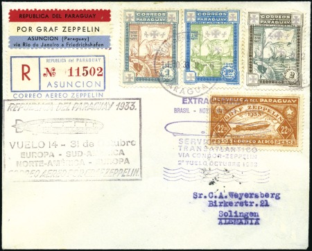 Stamp of Paraguay 1933 (Oct.) Zeppelin "Century of Progress" (Chicag