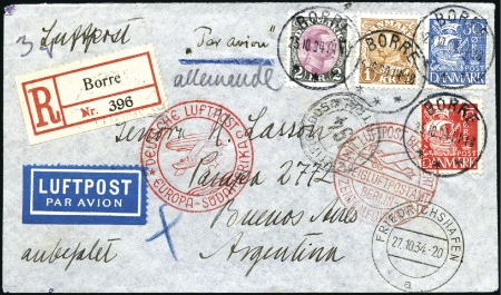 Stamp of Denmark 1934 (Oct.-Nov.) Zeppelin 11th South America Fligh